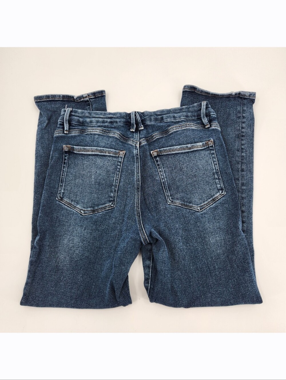 Good American High Rise Straight Leg Jeans Womens Size 12/31 Dark Wash Denim - Picture 6 of 7